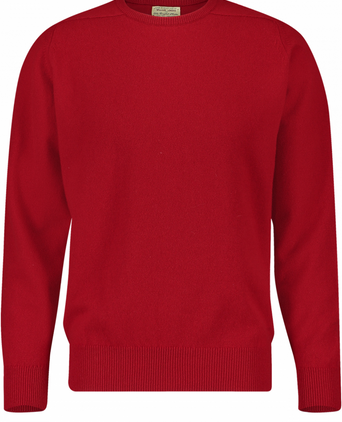 William Lockie Ronde Hals Lamswol Pullover | Chianti