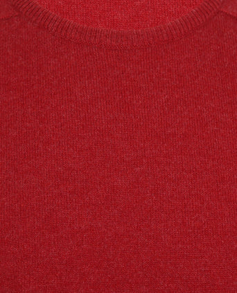 William Lockie Ronde Hals Lamswol Pullover | Poppy Melange