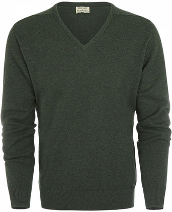 William Lockie V-hals Lamswol Pullover | Rosemary
