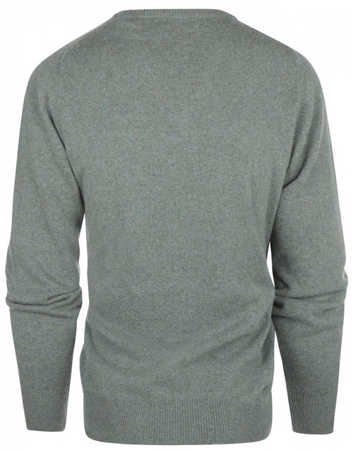 William Lockie V-hals Lamswol Pullover | Caspian/Landscape