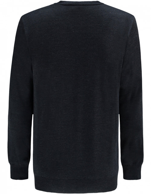 Pullover merino wol v-hals | Blauwgrijs