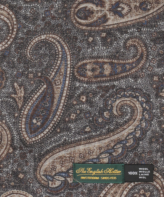 Scarf 100% Wool | Blue Paisley