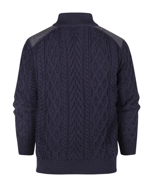 Pullover mit halbem Reißverschluss | Marineblau