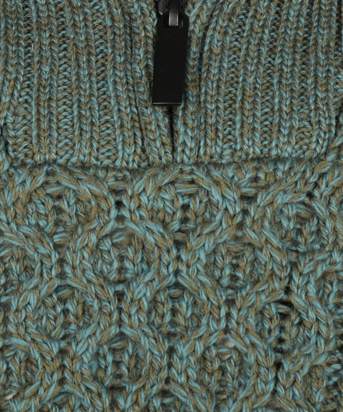 Aran Half Zip | Fern Marl