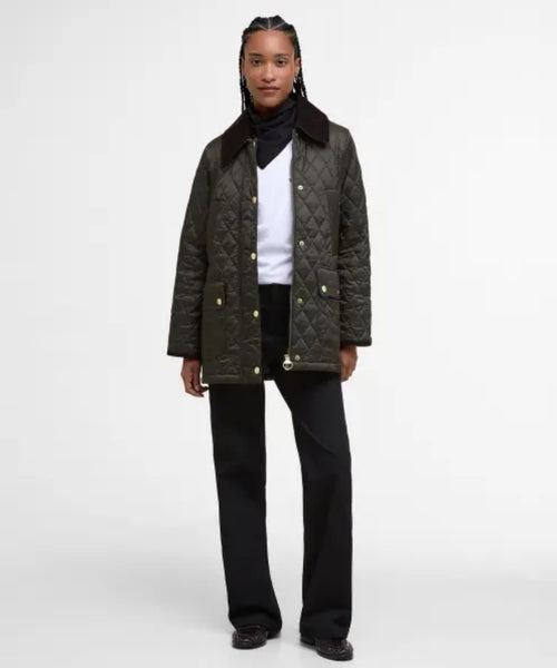 Barbour Modern Beadnell Quilted Dames Jacket | Groen