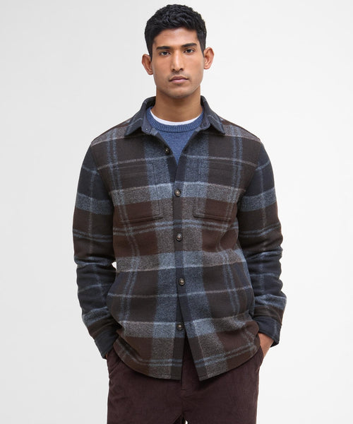 Barbour Chapter Tailored Check Overshirt | Nacht Blauw