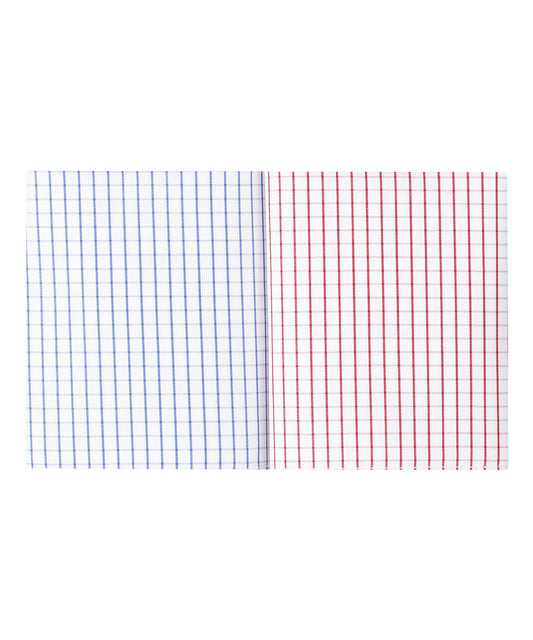 Zakdoek 2-Box | Kleine ruit Blauw/Rood