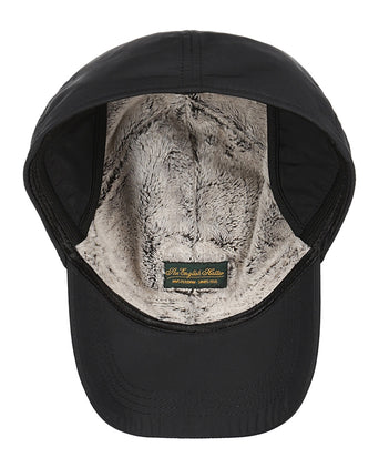 Wollen Baseball met Oorflappen | Zwart