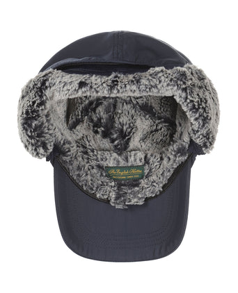 Wollen Baseball met Oorflappen | Navy Blauw