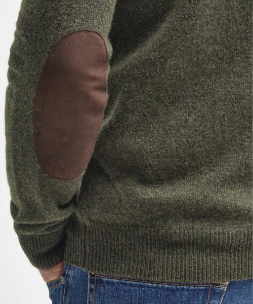 Pullover met rits en knoopsluiting | Groen