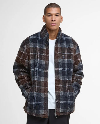 Barbour Tartan Sherpa Fleece | Nacht Blauw
