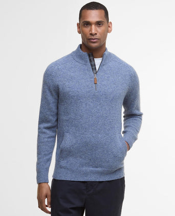 Barbour Talder Half Zip Knitted | Blauw