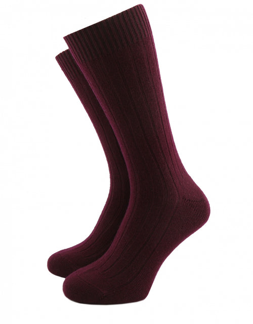 Luxe Cashmere Sokken | Bordeaux Rood
