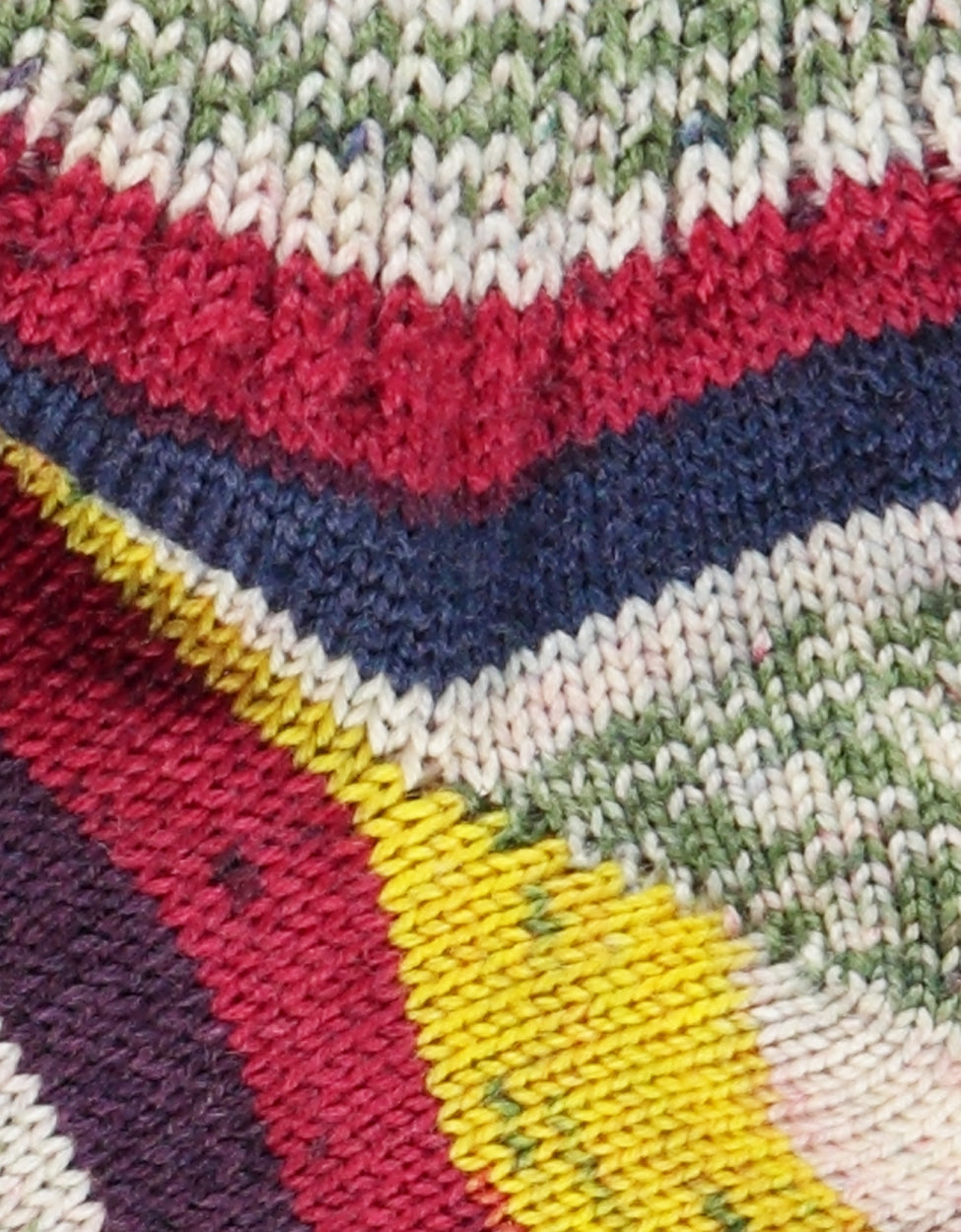 Fairisle Sok | Rood Blauw Multi