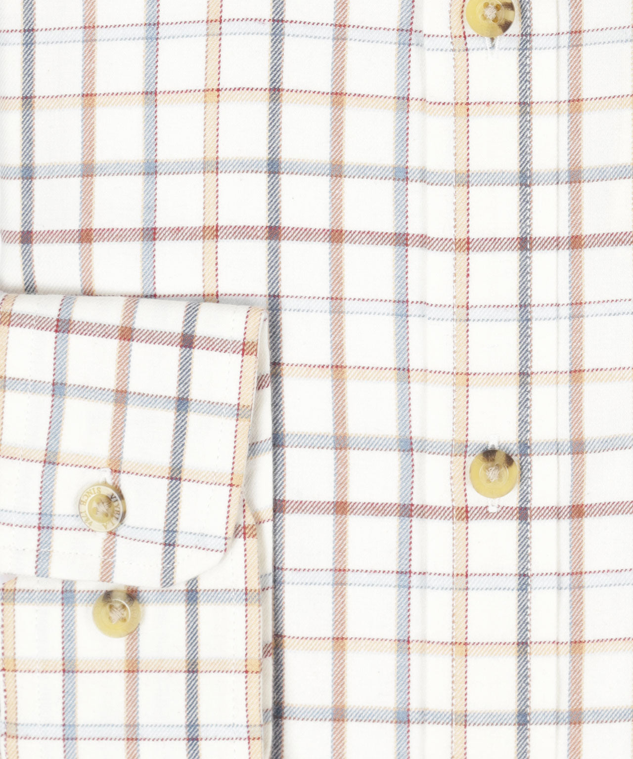 Shirt | Wit ruit Rood/Navy/Blauw/Geel