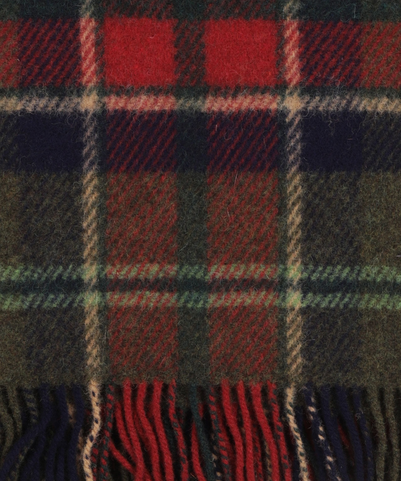 John Hanly Plaid Shetland | Loden Navy Claret Plaid