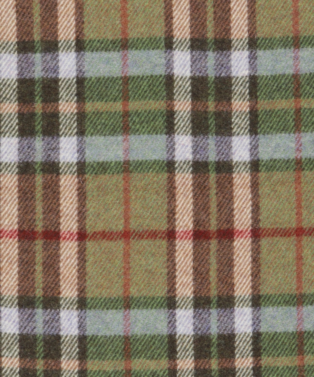 John Hanly Plaid Shetland | Dark Green/Light Green/Red Plaid