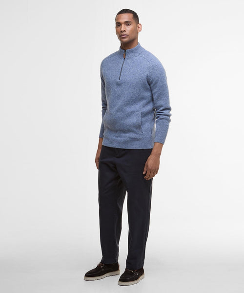 Barbour Talder Half Zip Knitted | Blauw