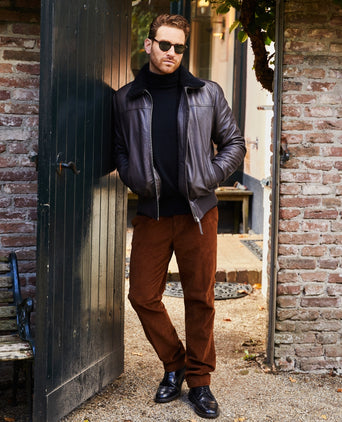 Wellington Leren Pilotenjack Belen | Bruin