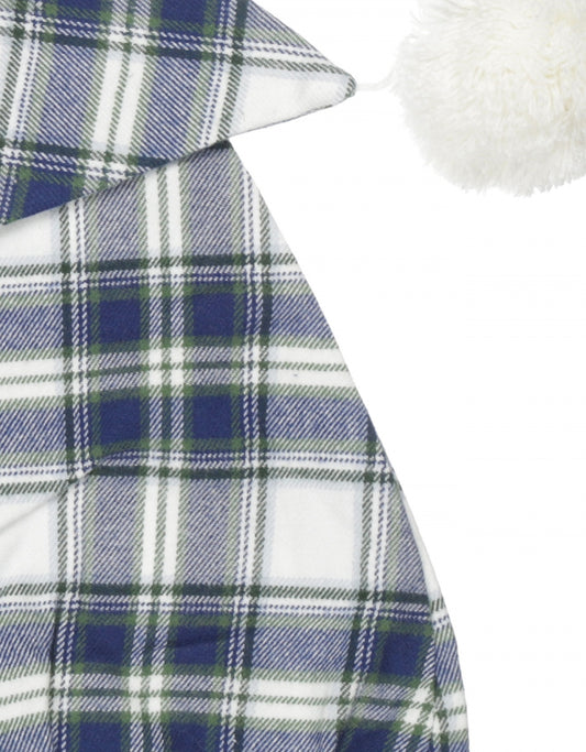 Flannel Nightcap | Wit/Blauw grote ruit