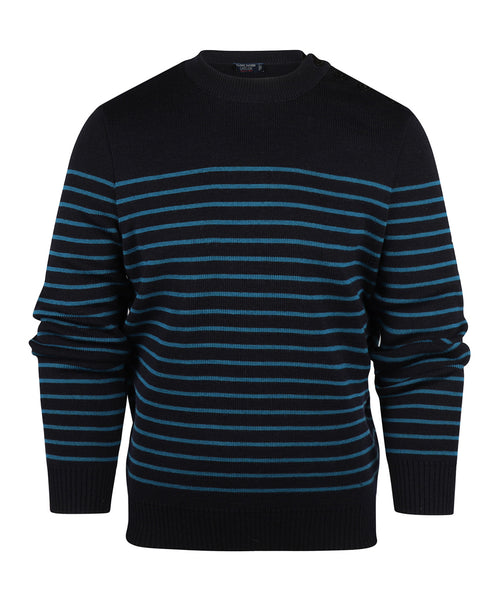 Saint James Pullover BinicII Ronde Hals | Blauw