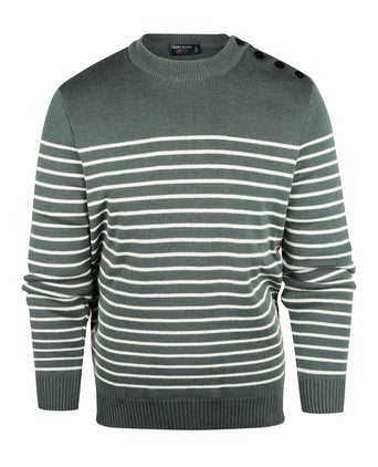 Saint James Pullover BinicII Ronde Hals | Groen