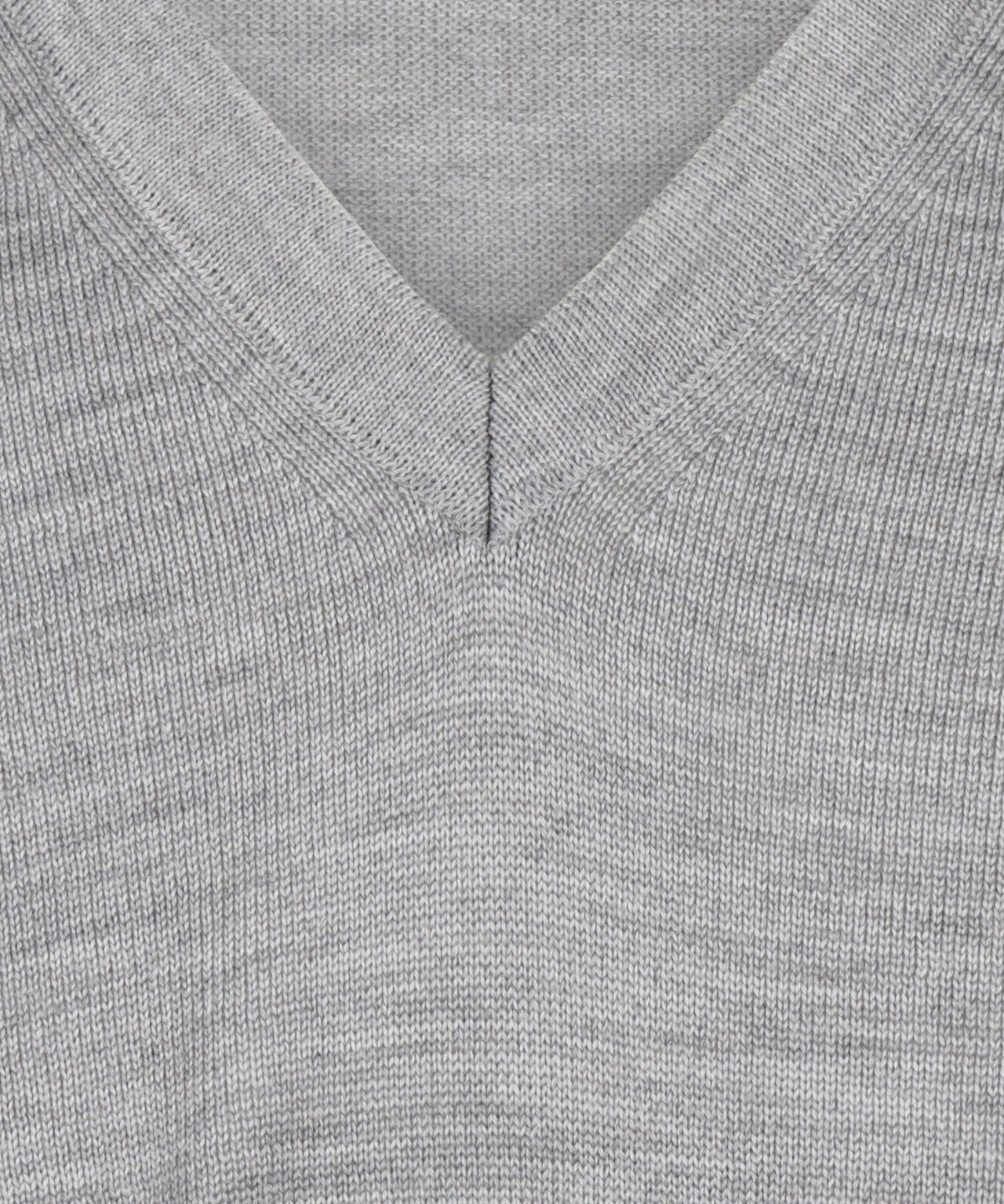 Merinowollpullover mit V-Ausschnitt | Grau