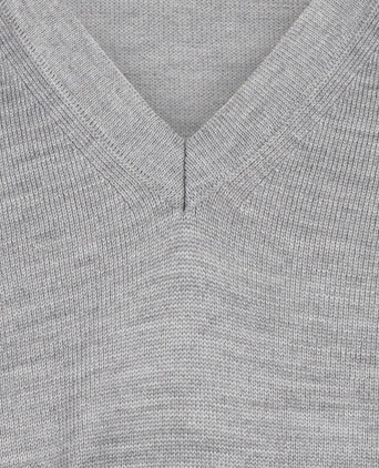 Pullover Merino wol v-hals | Grijs