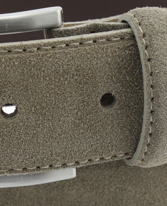 Verfijnde suede riem | Bruin