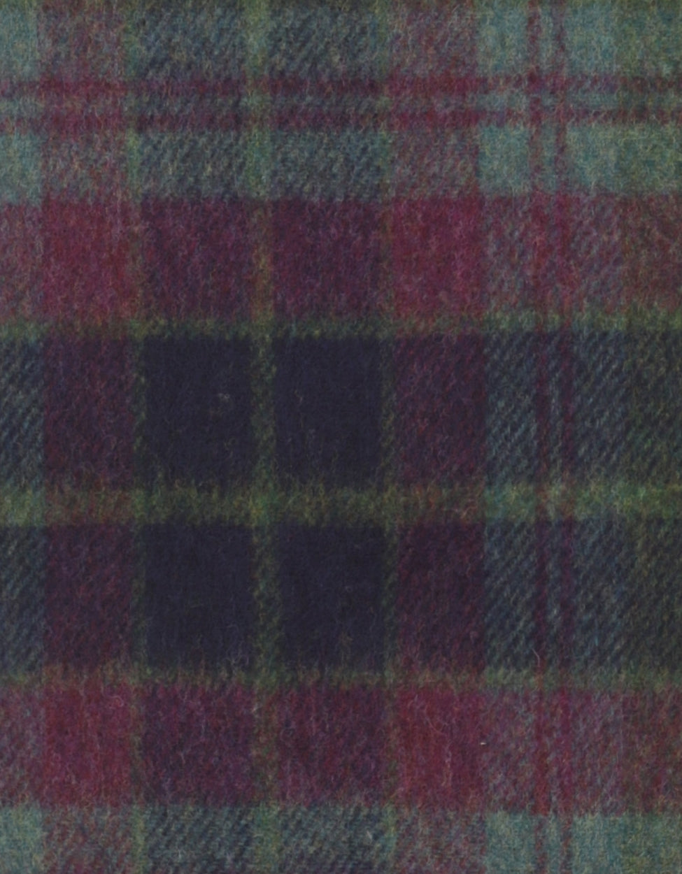 Plaid Lamswol | Green/Purple Tartan