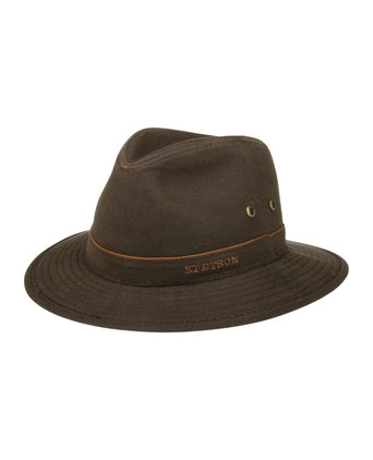 Hoed Traveller Waxed | Bruin