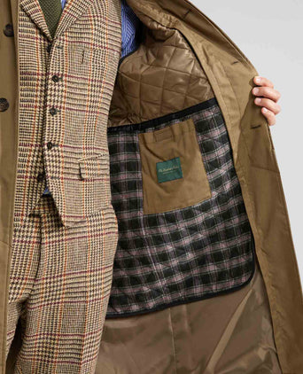 Lange jas Norfolk | Bruin