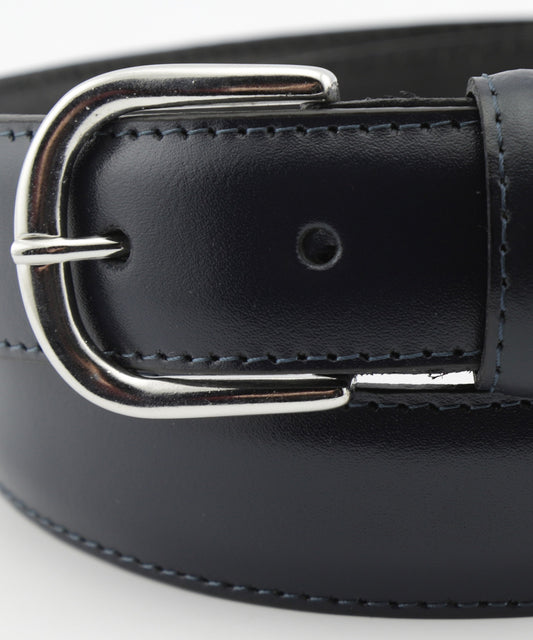 Riem Leer Zilver | Navy