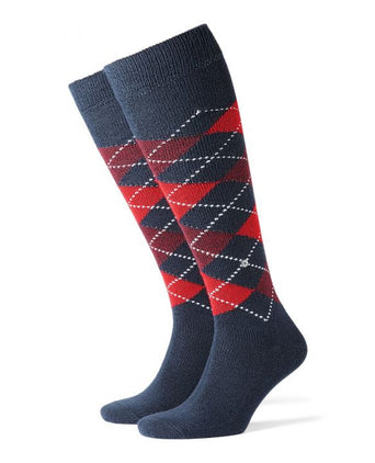 Preston heren kniekousen | Blauw