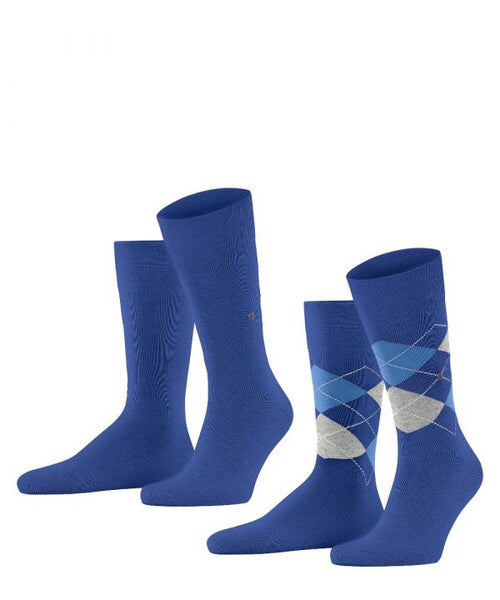 Everyday Argyle Mix 2-Pack Heren Sokken | Blauw