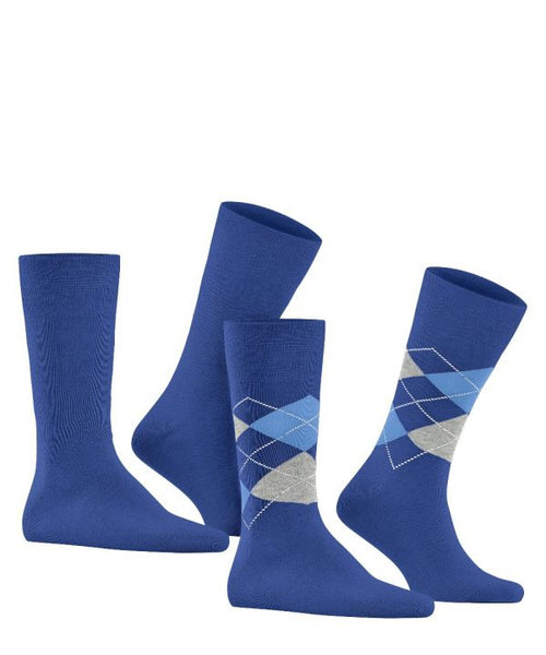 Everyday Argyle Mix 2-Pack Heren Sokken | Blauw