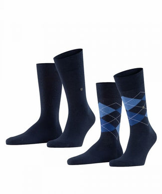 Everyday Argyle Mix 2-Pack Heren Sokken | Blauw Everyday Argyle Mix 2-Pack Heren Sokken | Blauw