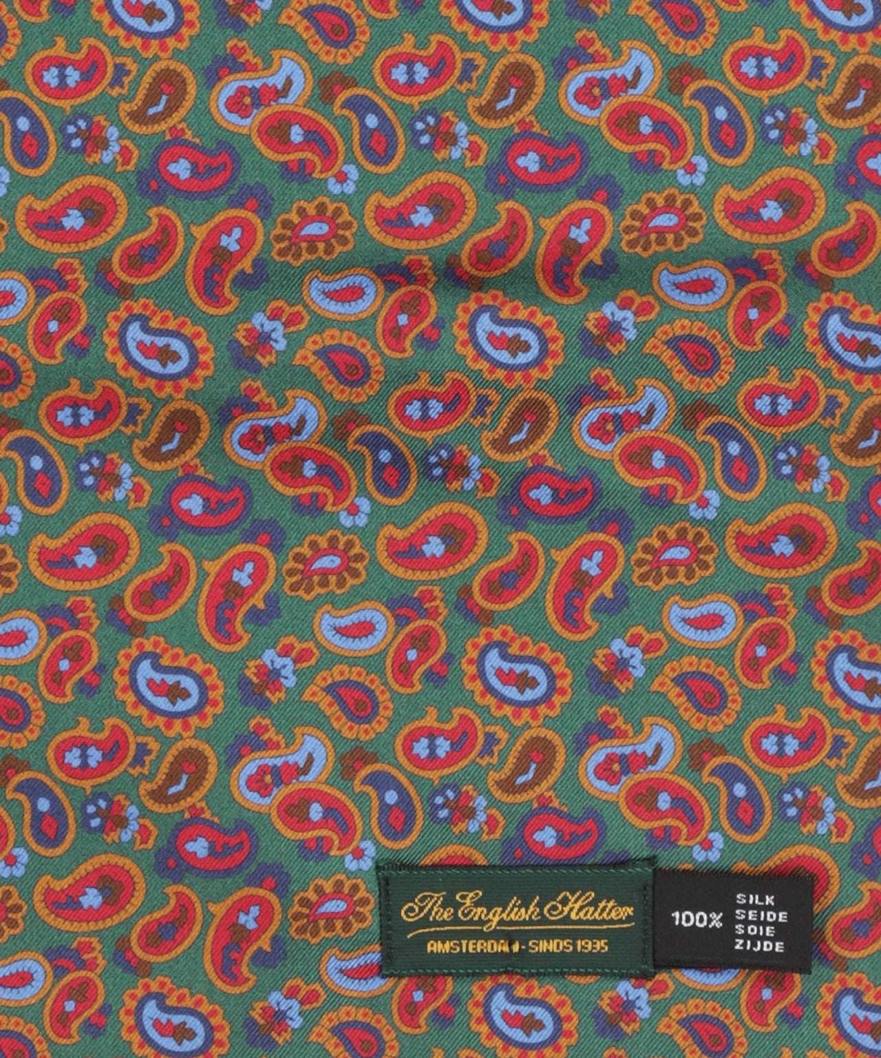 Sjaal Zijde dubbel | Groen Multi Print