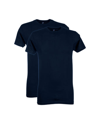 T-shirt 2-pack Ronde Hals | Navy Blauw