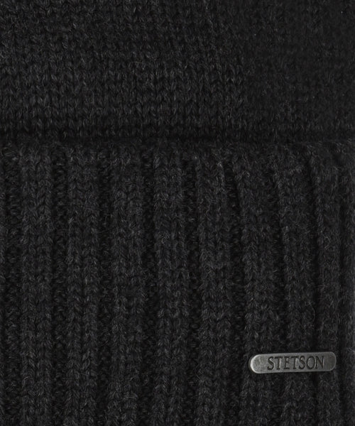 Stetson Beanie Merino | Antraciet Grijs