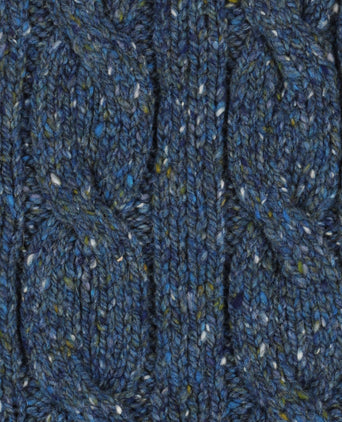 Ierse Wollen Sjaal | Denim Blauw