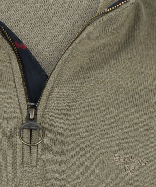 Barbour Cotton Half Zip Pullover | Groen