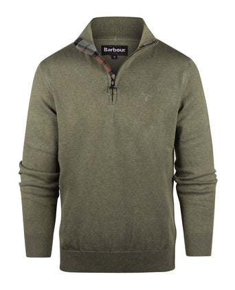 Barbour Cotton Half Zip Pullover | Groen