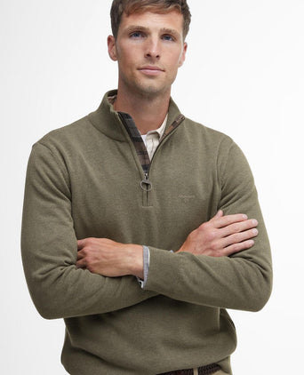 Barbour Cotton Half Zip Pullover | Groen