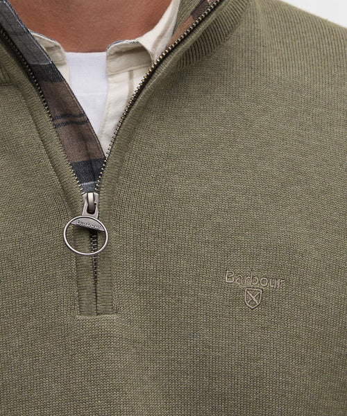 Barbour Cotton Half Zip Pullover | Groen