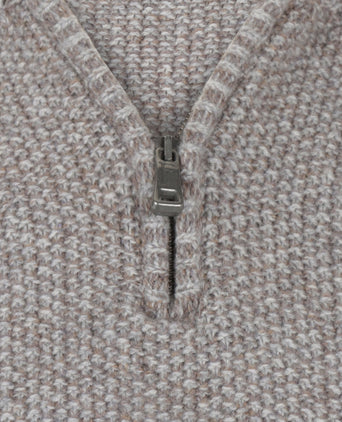 Pullover met rits | Beige