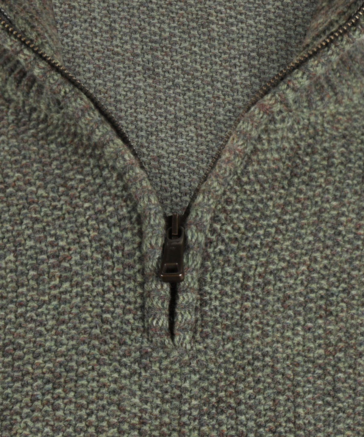 Sweater with zipper | Brown