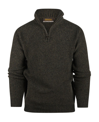 Pullover met rits | Groen