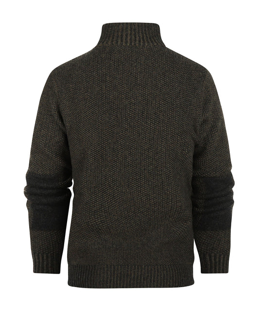 Sweater with zipper | Green