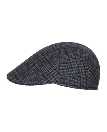 Cap Harris Tweed pet | Blauw